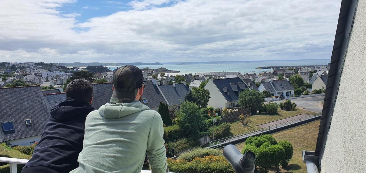 Appartement Bretagne Vue Mer Exceptionnelle Sur Les Hauts D'Erquy Au Calme ! Et Au Pied Du Gr34 Bagian luar foto