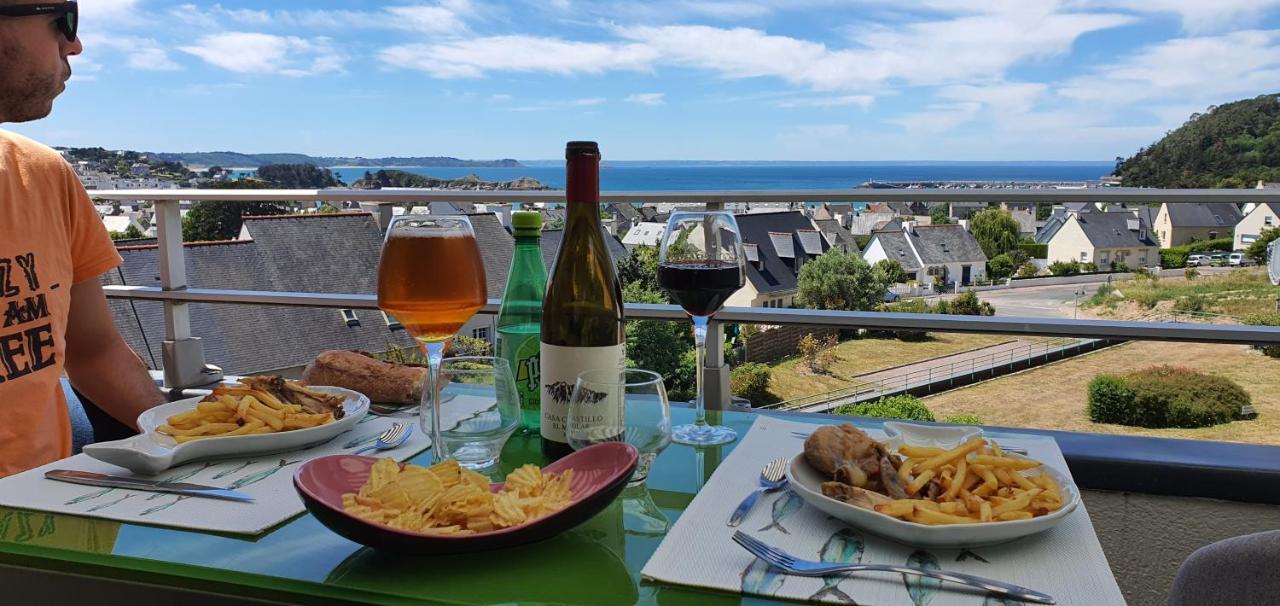 Appartement Bretagne Vue Mer Exceptionnelle Sur Les Hauts D'Erquy Au Calme ! Et Au Pied Du Gr34 Bagian luar foto
