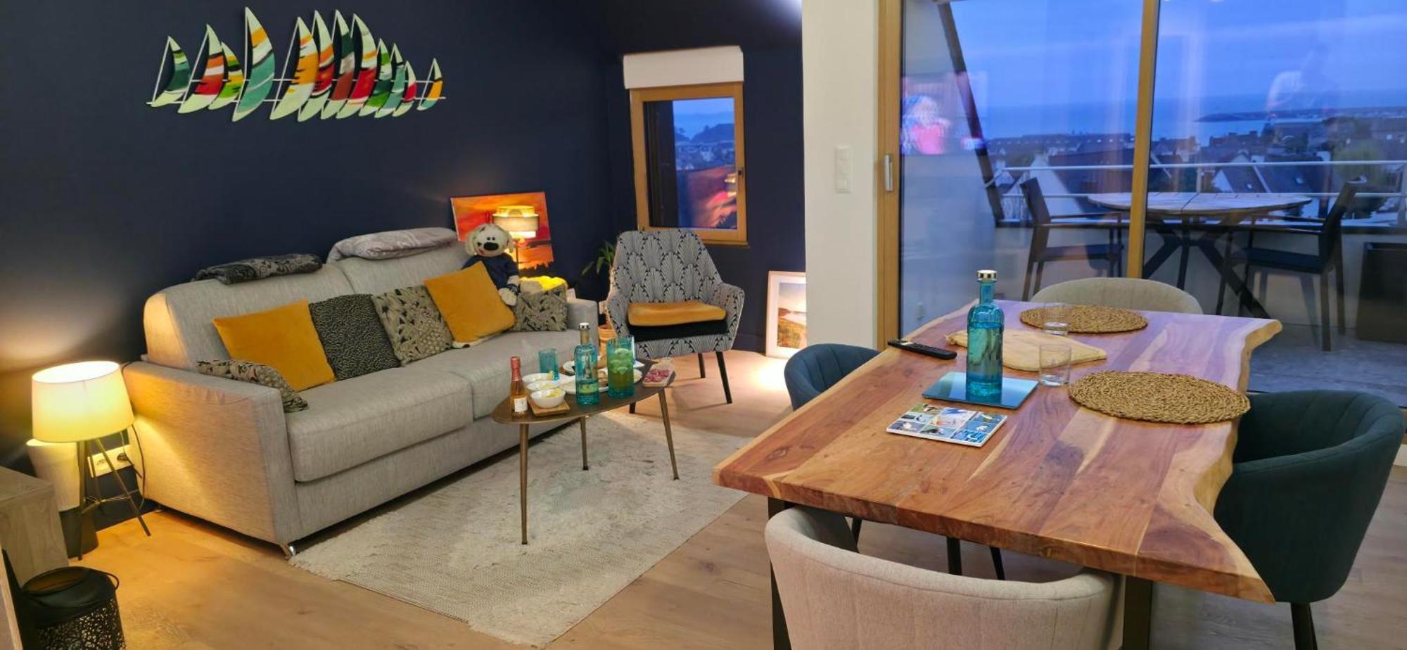 Appartement Bretagne Vue Mer Exceptionnelle Sur Les Hauts D'Erquy Au Calme ! Et Au Pied Du Gr34 Bagian luar foto